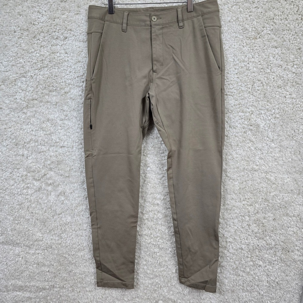 BYLT Everyday 2.0 Pant Mens Medium Taupe Stretch Tapered Techwear Minimalist‎